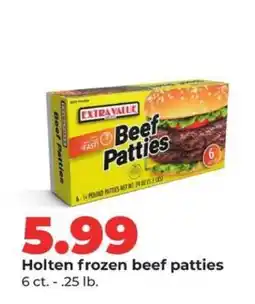 Hy-Vee Holten frozen beef patties offer