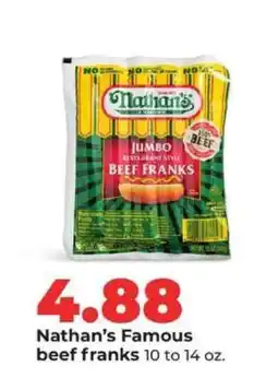 Hy-Vee Nathan's Famous Beef Franks offer
