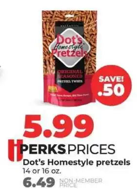 Hy-Vee Dot's Homestyle Pretzels offer
