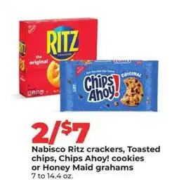 Hy-Vee Nabisco Ritz crackers, Toasted chips, Chips Ahoy! cookies or Honey Maid grahams offer