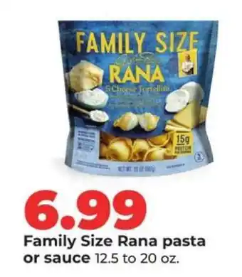 Hy-Vee Family Size Rana pasta or sauce offer