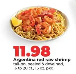 Hy-Vee Argentina red raw shrimp offer