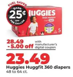 Hy-Vee Huggies Huggfit 360 diapers offer