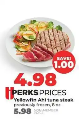 Hy-Vee Yellowfin Ahi tuna steak offer