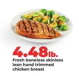 Hy-Vee Fresh boneless skinless lean hand trimmed chicken breast offer