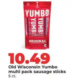 Hy-Vee Old Wisconsin Yumbo multi pack sausage sticks offer