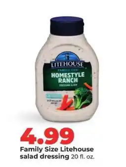 Hy-Vee Family Size Litehouse salad dressing offer
