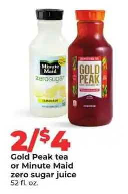 Hy-Vee Gold Peak Tea or Minute Maid Zero Sugar Juice offer