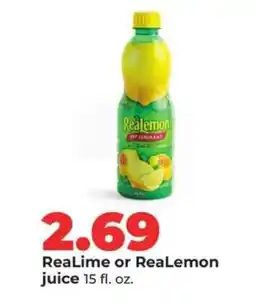 Hy-Vee ReaLime or ReaLemon juice offer