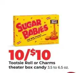 Hy-Vee Tootsie Roll or Charms theater box candy offer