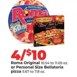Hy-Vee Roma original or Personal Size Bellatoria pizza offer