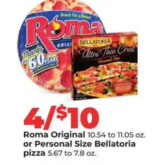 Hy-Vee Roma original or Personal Size Bellatoria pizza offer