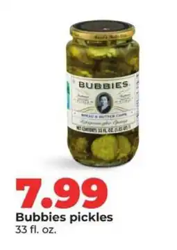 Hy-Vee Bubbies pickles offer