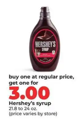 Hy-Vee Hershey's Syrup offer