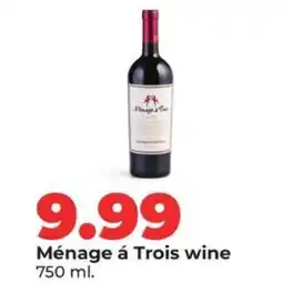 Hy-Vee Ménage á Trois wine offer