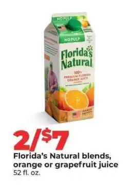 Hy-Vee Florida's Natural blends, orange or grapefruit juice offer