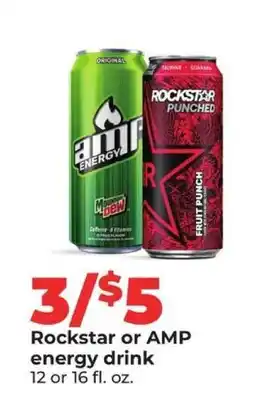 Hy-Vee Rockstar or Amp Energy Drink offer