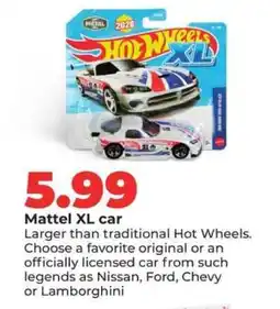 Hy-Vee Mattel XL car offer