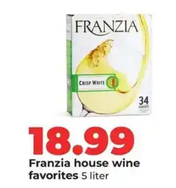 Hy-Vee Franzia house wine favorites offer
