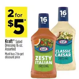 Dollar General Kraft Salad Dressing 16 oz. Assorted offer