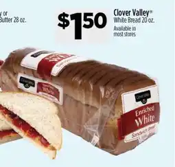 Dollar General Clover Valley White Bread 20 oz offer