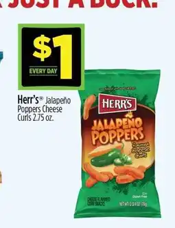 Dollar General Herr's Jalapeño Poppers Cheese Curls 2.75 oz offer