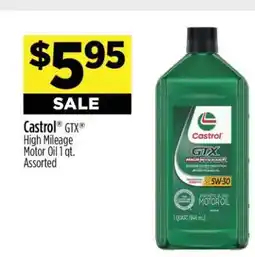 Dollar General Castrol GTX High Mileage Motor Oil 1 qt offer