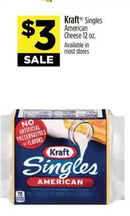 Dollar General Kraft Singles American Cheese 12 oz offer