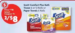 Family Dollar Scott Comfort Plus Bath Tissue or Paper Towels offer