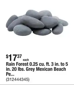 The Home Depot Rain Forest 0.25 cu. ft. 3 in. to 5 in. 20 lbs. Grey Mexican Beach Pebble offer