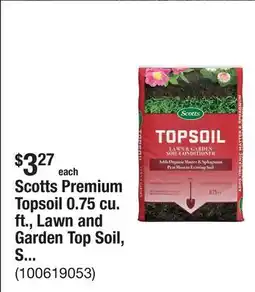 The Home Depot Scotts Premium Topsoil 0.75 cu. ft., Lawn and Garden Top Soil, Soil Conditioner with Peat Moss offer