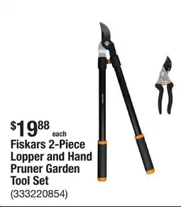 The Home Depot Fiskars 2-Piece Lopper and Hand Pruner Garden Tool Set offer