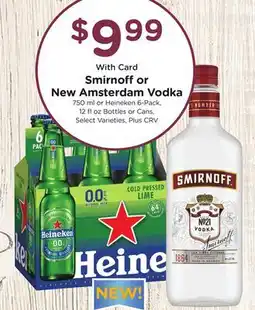 Ralphs Smirnoff or New Amsterdam Vodka offer