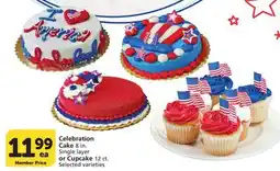 Albertsons Celebration Cake 8 in. Single layer or Cupcake 12 ct offer
