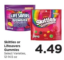Food 4 Less Skittles or Lifesavers Gummies offer