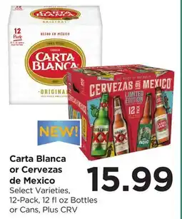 Food 4 Less Carta Blanca or Cervezas de Mexico offer