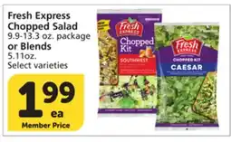 Albertsons Fresh Express Chopped Salad 9.9-13.3 oz. package or Blends 5.11oz offer