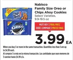 Food 4 Less Nabisco Family Size Oreo or Chips Ahoy Cookies offer