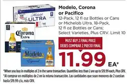 Food 4 Less Modelo, Corona or Pacifico offer