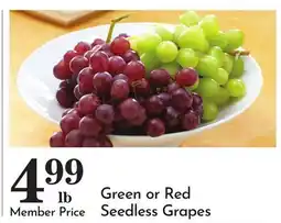 Pavilions Green or Red Seedless Grapes offer