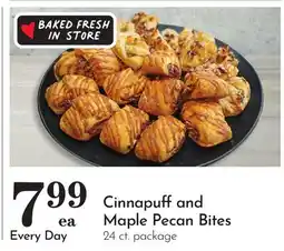Pavilions Cinnapuff and Maple Pecan Bites offer