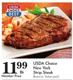 Pavilions USDA Choice New York Strip Steak offer