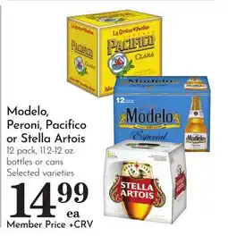 Pavilions Modelo, Peroni, Pacifico or Stella Artois offer