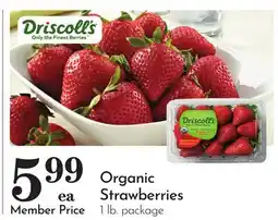 Pavilions Organic Strawberries offer