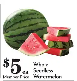 Pavilions Whole Seedless Watermelon offer
