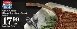 Pavilions USDA Choice Ribeye Tomahawk Steak offer