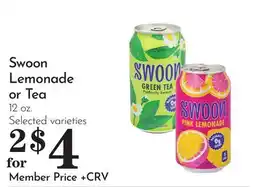 Pavilions Swoon Lemonade or Tea offer