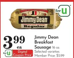 Pavilions Jimmy Dean Breakfast Sausage offer