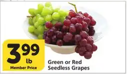Vons Green or Red Seedless Grapes offer