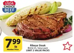 Vons Ribeye Steak offer